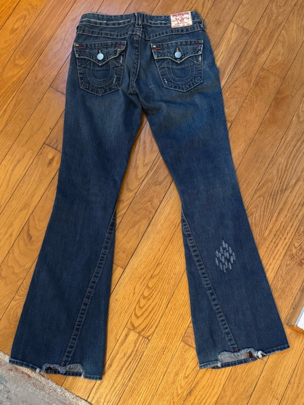 True Religion Womens Jean Sz 28 Style 4503 Flare‎ Leg Distressed